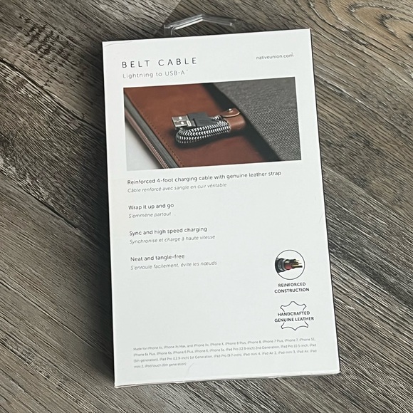 NWT Native Union Belt Cable 4 foot ultra strong charging cord - Picture 3 of 3